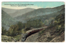 1913 Southern Railway Train No. 12 Descending Blue Ridge Mountains Postcard RR picture