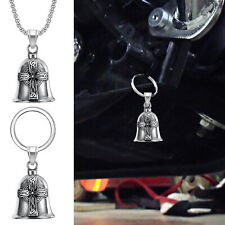 Guardian Bell Holy Cross Good Luck Gift Motorcycle Biker Ride Bell Luck Keychain picture