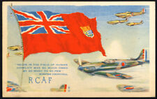 RCAF Royal Canadian Air Force Spitfire fighter postcard 1940s picture
