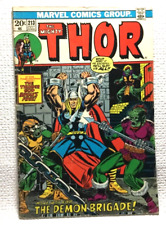 Vintage MIGHTY THOR #213 JULY 1973 THE DEMON BRIGADE MARVEL Comics GREAT Art picture
