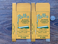 LOT 2 1920's Vintage Unused Roll-O Blended Cigarette Tobacco Box Danville, VA picture