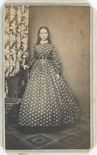 Pretty Young Lady Hair Curls Reading Pennsylvania 1860s CDV Carte de Visite X703 picture