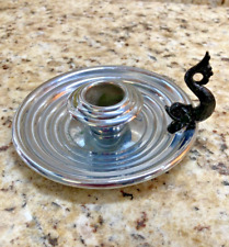 Vintage MCM Chase Silver Tone Candlestick w Dolphin Handle BIN picture