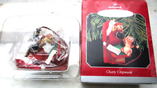 Vintage Hallmark Keepsake Chatty Chipmunk Christmas Ornament 1998 picture