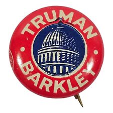Vintage Truman Barkley 1948 Capitol Presidential Pin picture