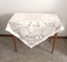 Lace Tablecloth Topper Small Off White Ecru 33