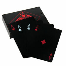 2 Decks Black Poker Playing Cards PVC Plastic High Quality Durable Waterproof picture