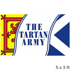 Tartan Army Flag 5x3ft Scotland Football Scottish Flag - Free UK Delivery picture