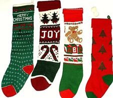 Christmas KNIT Stockings - 4 Assorted picture