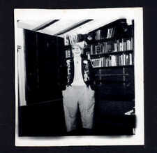 SNAPSHOT from ALBUM* 1969 BURT dressed for HALLOWEEN Clown outfit bookcase picture