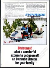 1968 Evinrude Skeeter snowmobile & Sleigh Mate sled trailer pic vintage print ad picture