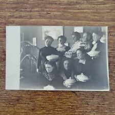 RPPC Ladies Of Attica New York 1907-09 Showing Off Dishes Postcard picture