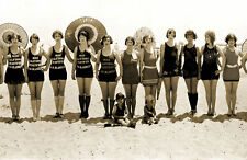 1925 Bathing Beauties Balboa Beach CA So Cal Old Photo 8.5