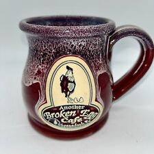 Deneen Pottery Mug Another Broken Egg Cafe Chicken Rooster Texas Maroon USA picture