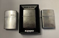 Lot Of 3 Zippo Classic Chrome Windproof Lighter picture