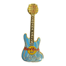 Hard Rock Cafe Niagara Falls Pin Blue Waves 8 String Guitar Pin Pals picture