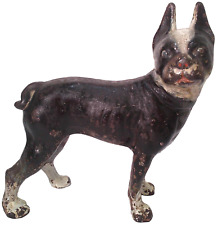 HUBLEY BOSTON TERRIER EARLY 20TH C ANTIQUE CAST IRON 8 1/2