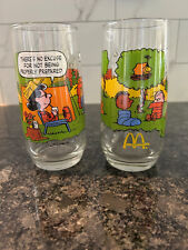 Vintage MCDONALDS Peanuts CAMP SNOOPY Set Of 2 Glasses picture