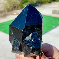 269G Rare Natural Black QUARTZ Crystal ClusterMineral Specimen picture