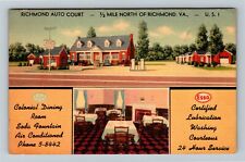 Richmond, VA-Virginia, Richmond Auto Court, Antique Vintage Souvenir Postcard picture