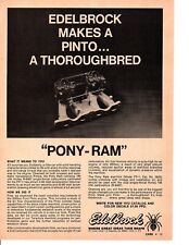 1972 EDELBROCK PONY-RAM INTAKE MANIFOLD ~ ORIGINAL PRINT AD picture