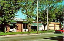 Oscoda MI Michigan TOWNSHIP HALL & Iosco-Arenac Library ca1960's Chrome Postcard picture