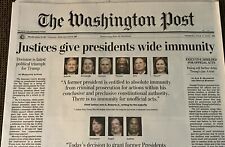 Washington Post Newspaper-July 2, 2024• Justices give presidents wide Immunity picture
