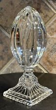 Vintage Baccarat Style Crystal Glass Pedestal Egg Heavyweight Sculpture Final picture