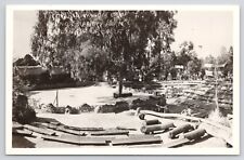 RPPC Buena Park California Knott's Berry Place Wagon Camp c1940 Photo Postcard picture