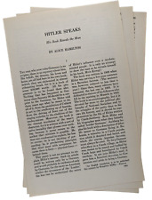 1933 Adolph Hitler Views In Mein Kampf Warning Pre-WWII Atlantic Monthly 9pg picture