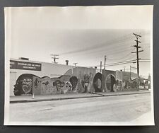 Vintage 1970s Graffiti Mural Found Photo 8X10 Black And White Los Angeles picture