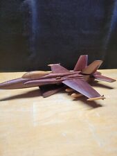 Vintage Handmade Wood Mahogany Military Airplane F-18 F/A-18 Hornet **READ** picture