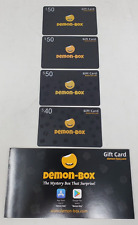 Demon Box Gift Card $190 Value unscratched NEW picture