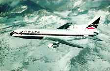 Delta Airlines Delta Long Range Tristar Plane Postcard Posted picture