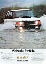 1988 RANGE ROVER We Brake for Fish Vintage PRINT AD picture