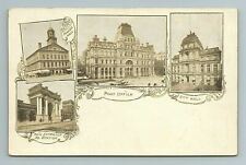 1900s Faneuil Hall City Hall No Station PO Souvenir Views Boston Mass Postcard picture