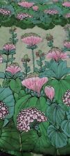 Vintage VTG Bates HYDRANGEA FLORAL Bedspread Comforter Green&Pink 112x115 KING picture
