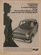 1966 Fiat 1100 R 4 Door Sedan Best Sexy Italian Shape Woman Original Print Ad picture
