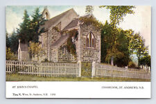 Canadian Souvenir Postcard St. John's Chapel Chamcook St. Andrews NB picture