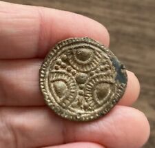 ANGLO SAXON. DECORATED LEAD DISC BROOCH (10TH CENTURY A.D). RARE. picture