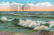 St Augustine Florida, Ocean Waves & Surf, Vintage Postcard picture