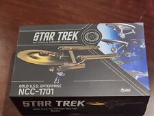 Ships Safely  Eaglemoss Star Trek Gold Plated - Original Enterprise NCC-1701 XL picture