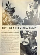 1960 Reverend Billy Graham in Africa illustrated picture