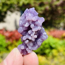 10g Natural purple grape agate quartz crystal granular mineral specimen picture