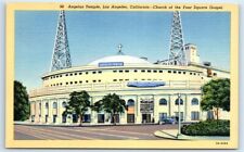 Postcard Angelus Temple, Los Angeles CA Church of the Four Square Gospel G120 picture