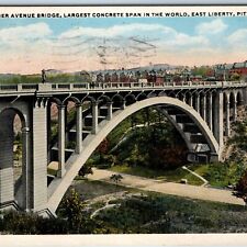 c1910s Pittsburgh PA East Liberty Larimer Avenue Bridge Robbins Oakland Sta A216 picture
