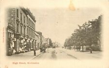 c1904 Lithograph Postcard, High Street, Hoddesdon UK Hertfordshire posted picture