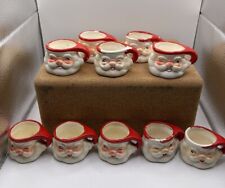 Vintage Holt Howard Mini Winking Santa Claus Face Mugs picture