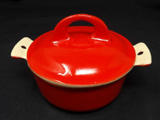 Griswold Red Enameled Cast Iron #67 Small Dutch Oven Serving Dish 4 1/4