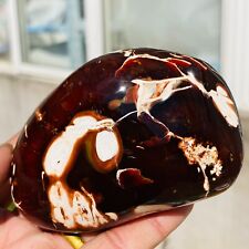 435g Large Chalcedony Red Agate Natural Quartz Crystal Palm Stone Specimen picture